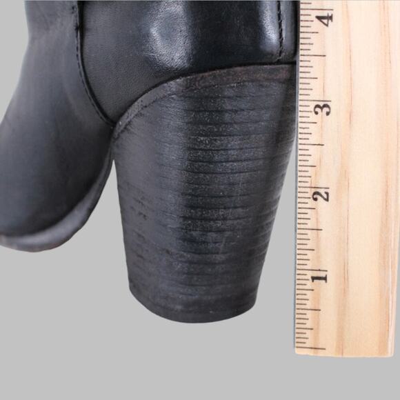 RAG & BONE New York Harrow Leather Ankle Boot 3.5" Block Heel Sz. 37.5 - Picture 10 of 14